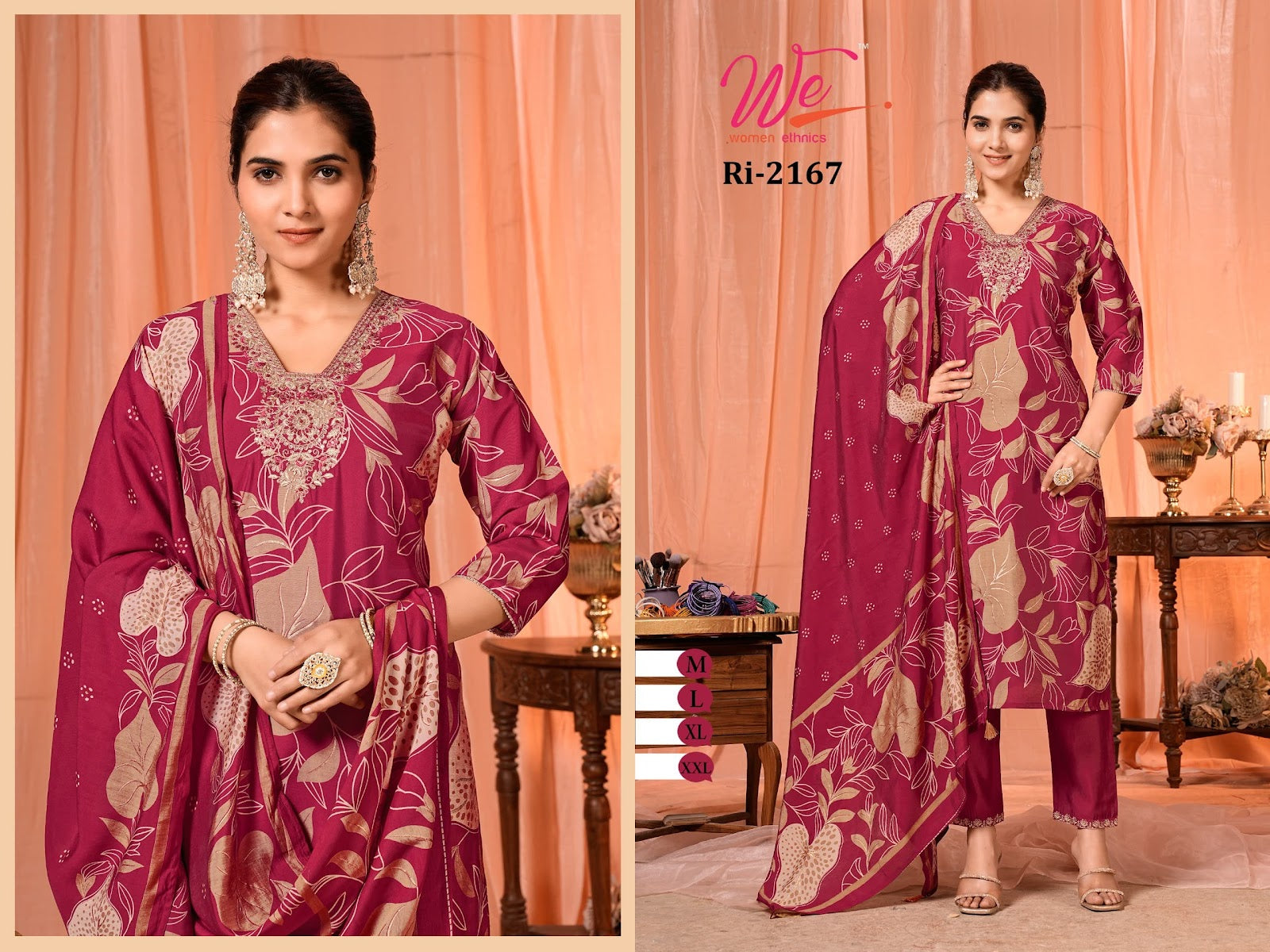 Ri 2164-2171 Women Ethnics Modal Readymade Pant Style Suits Exporter