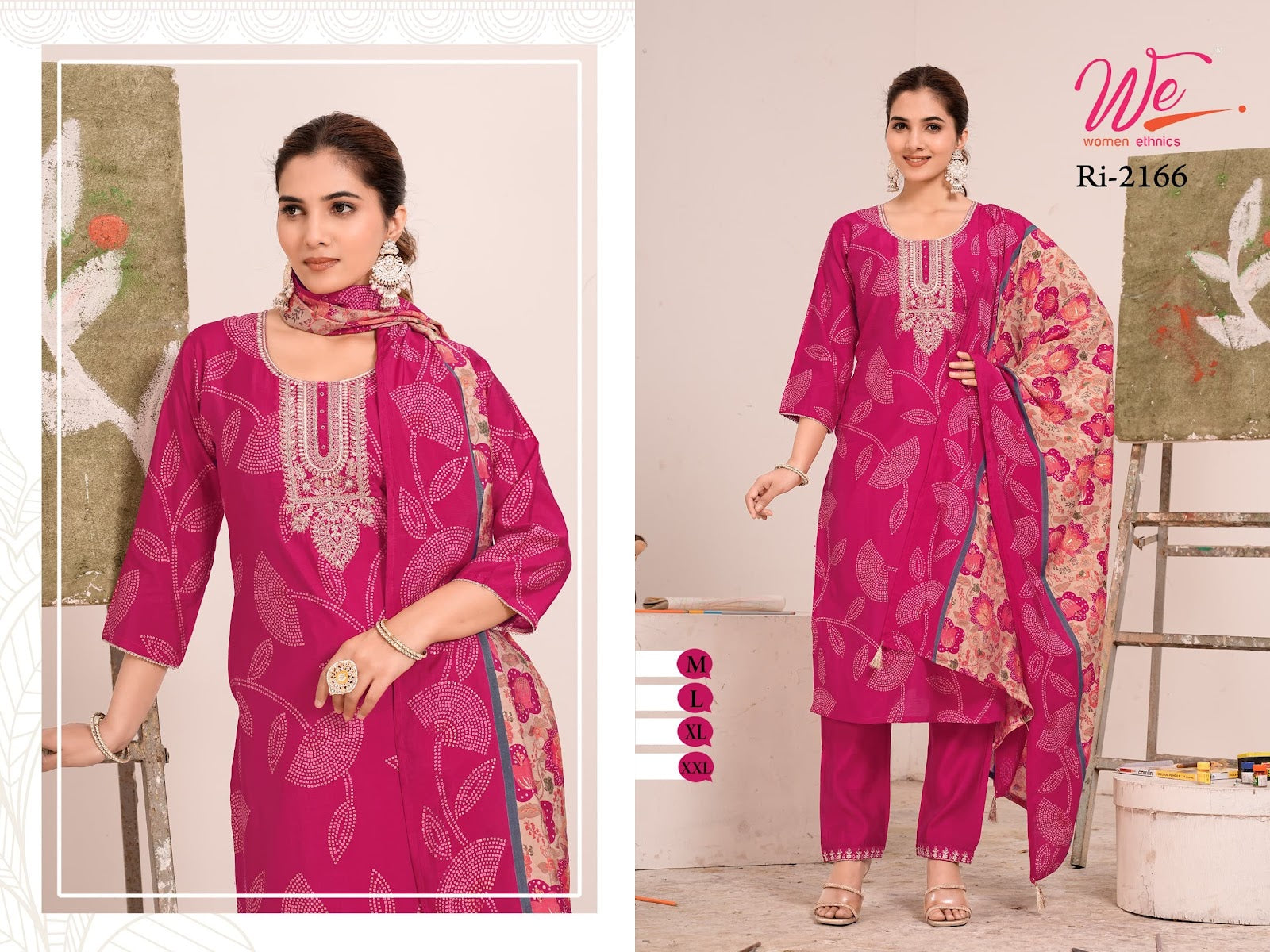 Ri 2164-2171 Women Ethnics Modal Readymade Pant Style Suits Exporter