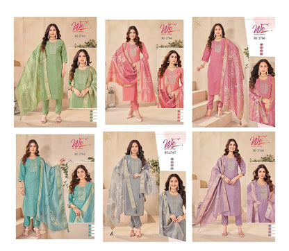 Ri 2763-2768 Women Ethnics Roman Simmer Readymade Pant Style Suits Manufacturer Ahmedabad