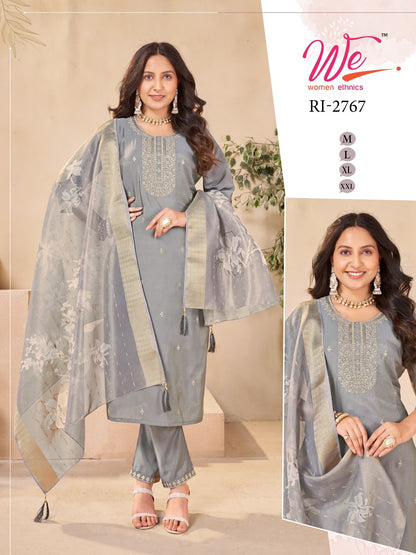 Ri 2763-2768 Women Ethnics Roman Simmer Readymade Pant Style Suits Manufacturer Ahmedabad