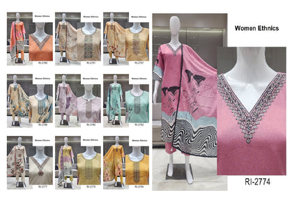 Ri 2774-2787 Women Ethnics Mal Cotton Readymade Pant Style Suits Exporter Gujarat