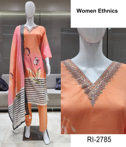 Ri 2774-2787 Women Ethnics Mal Cotton Readymade Pant Style Suits Exporter Gujarat