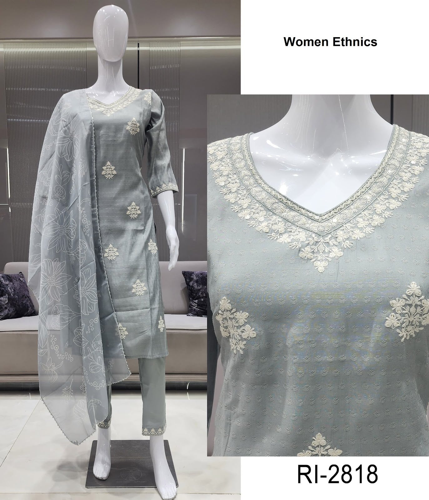 Ri 2814-2819 Women Ethnics Roman Readymade Pant Style Suits Manufacturer Ahmedabad