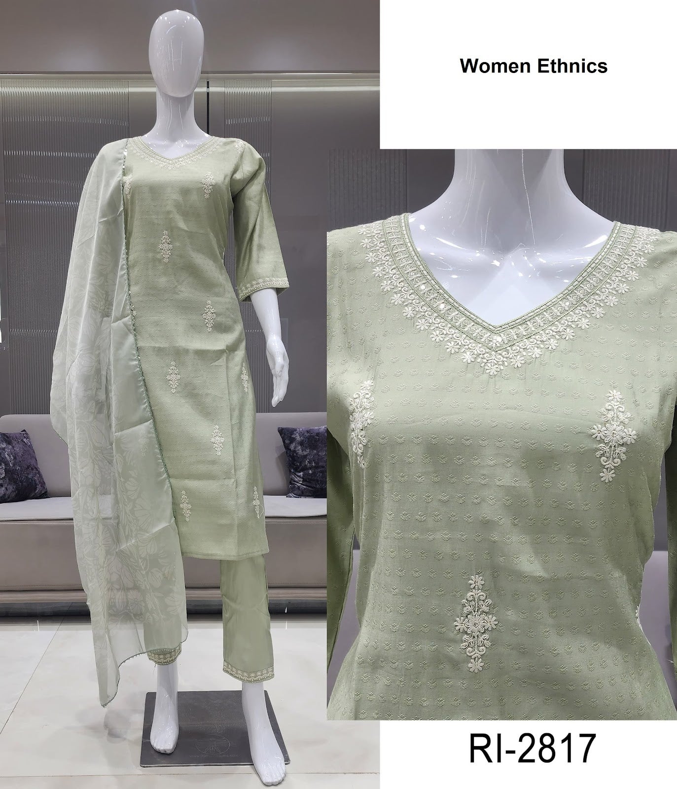 Ri 2814-2819 Women Ethnics Roman Readymade Pant Style Suits Manufacturer Ahmedabad