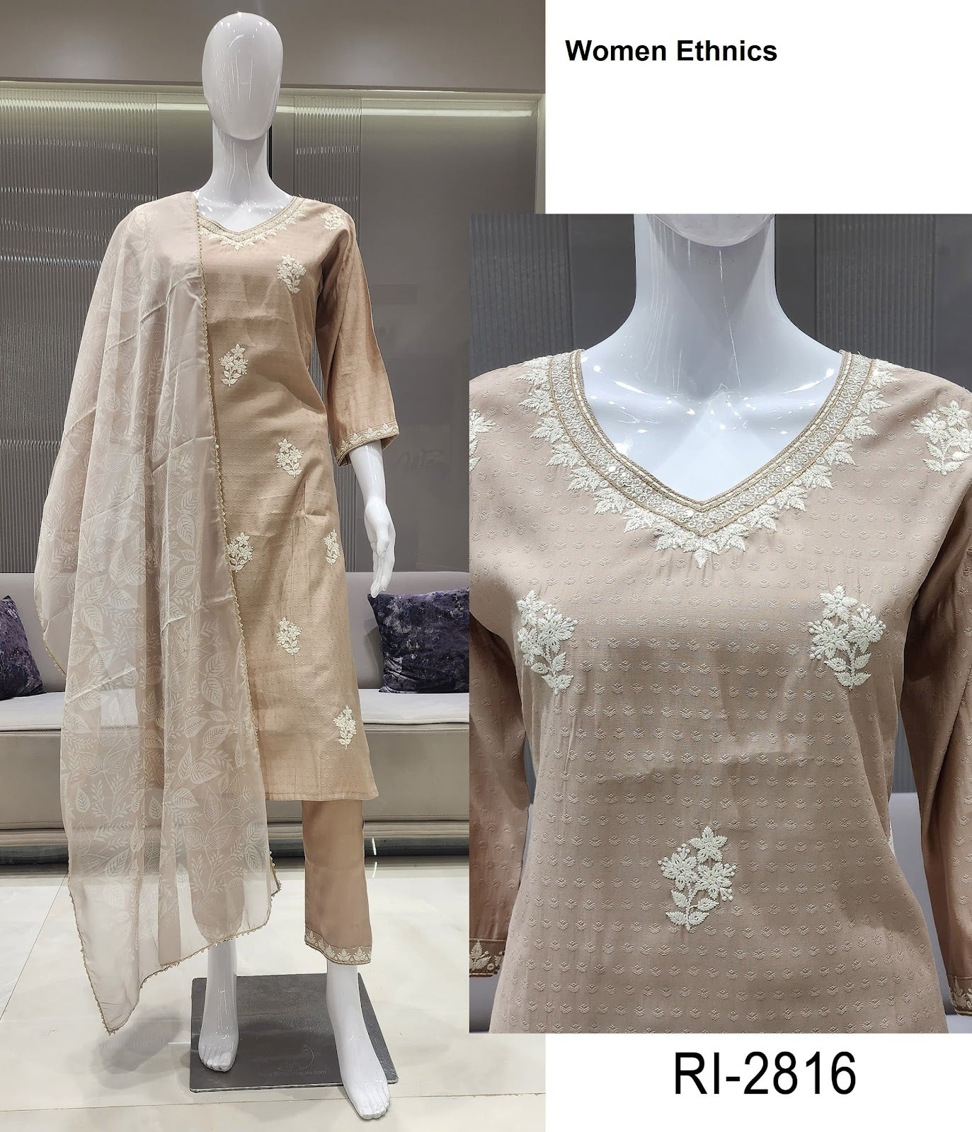 Ri 2814-2819 Women Ethnics Roman Readymade Pant Style Suits Manufacturer Ahmedabad