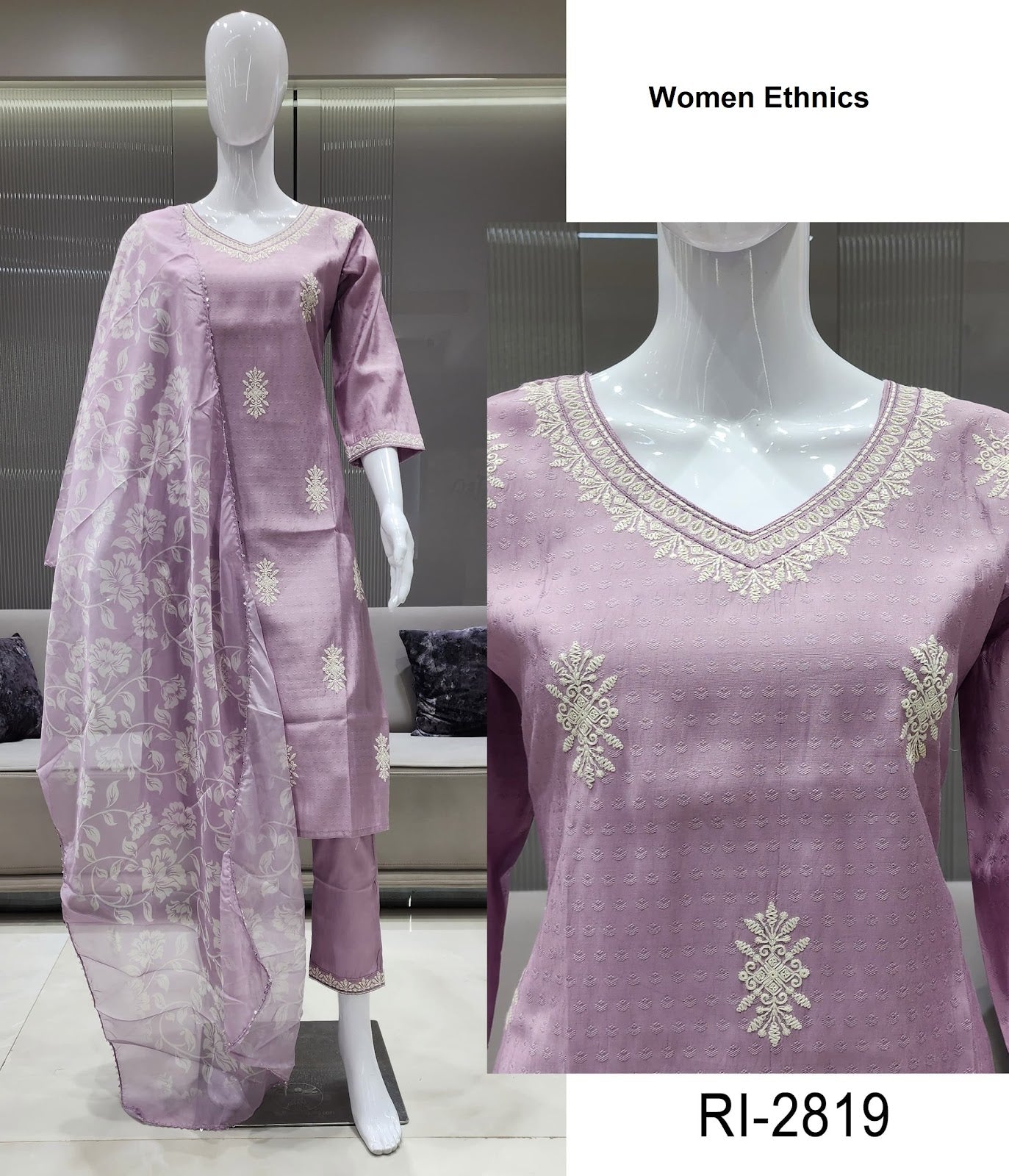 Ri 2814-2819 Women Ethnics Roman Readymade Pant Style Suits Manufacturer Ahmedabad
