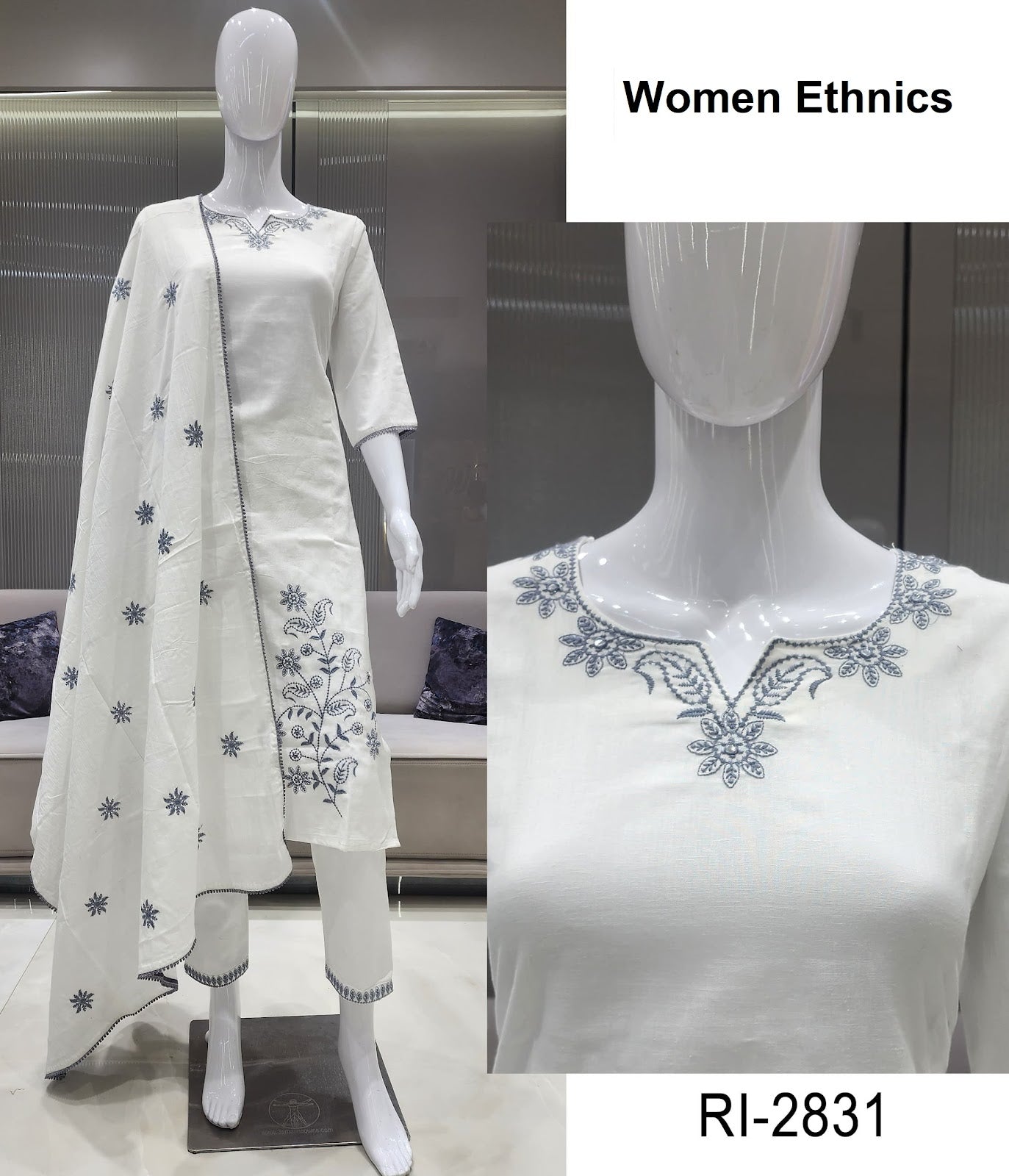 Ri 2826-2831 Women Ethnics Cotton Readymade Pant Style Suits Supplier Gujarat