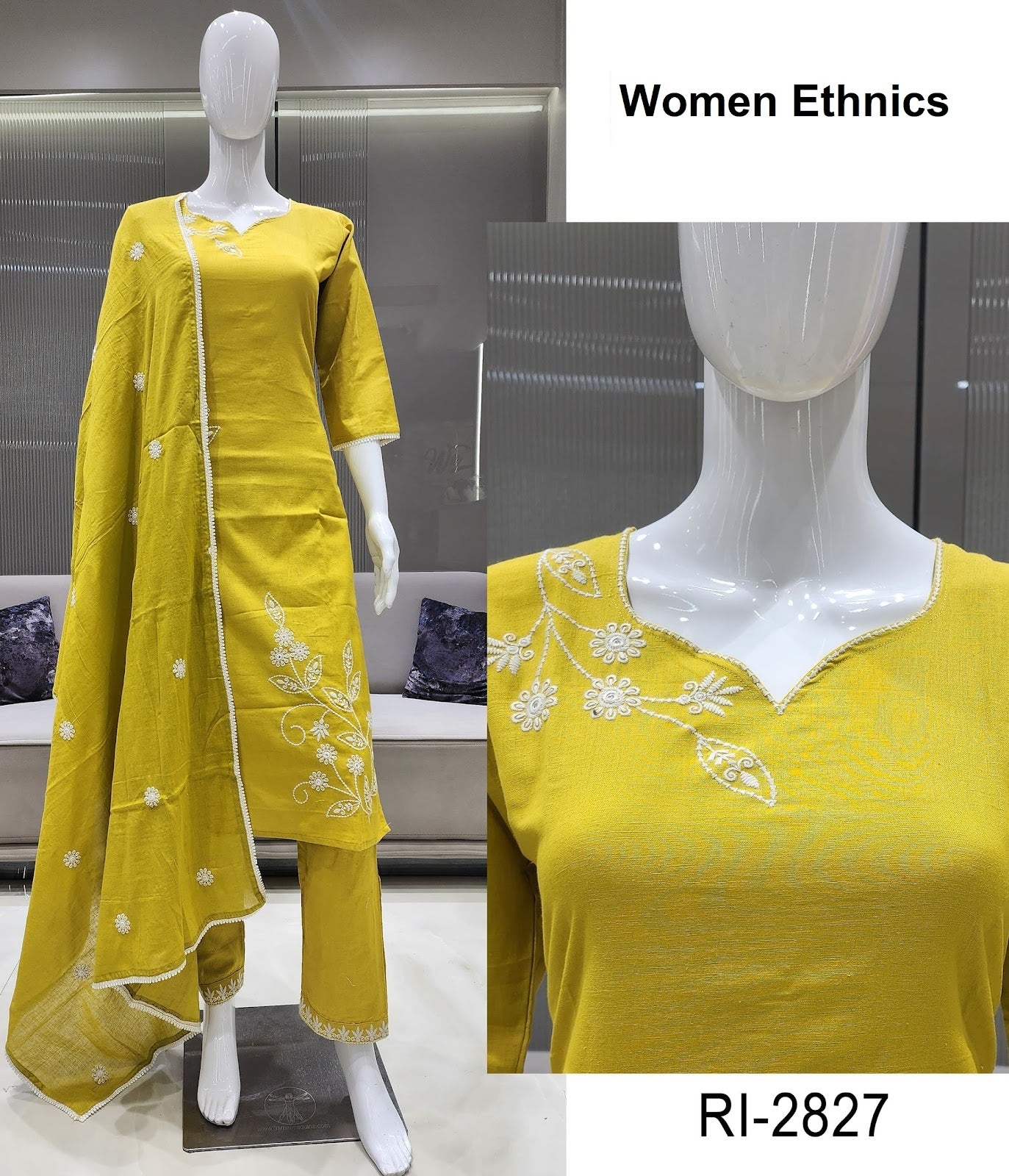 Ri 2826-2831 Women Ethnics Cotton Readymade Pant Style Suits Supplier Gujarat