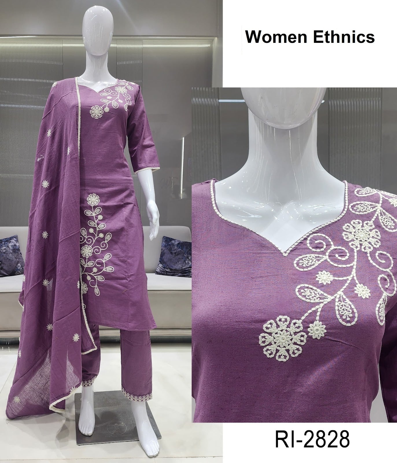 Ri 2826-2831 Women Ethnics Cotton Readymade Pant Style Suits Supplier Gujarat