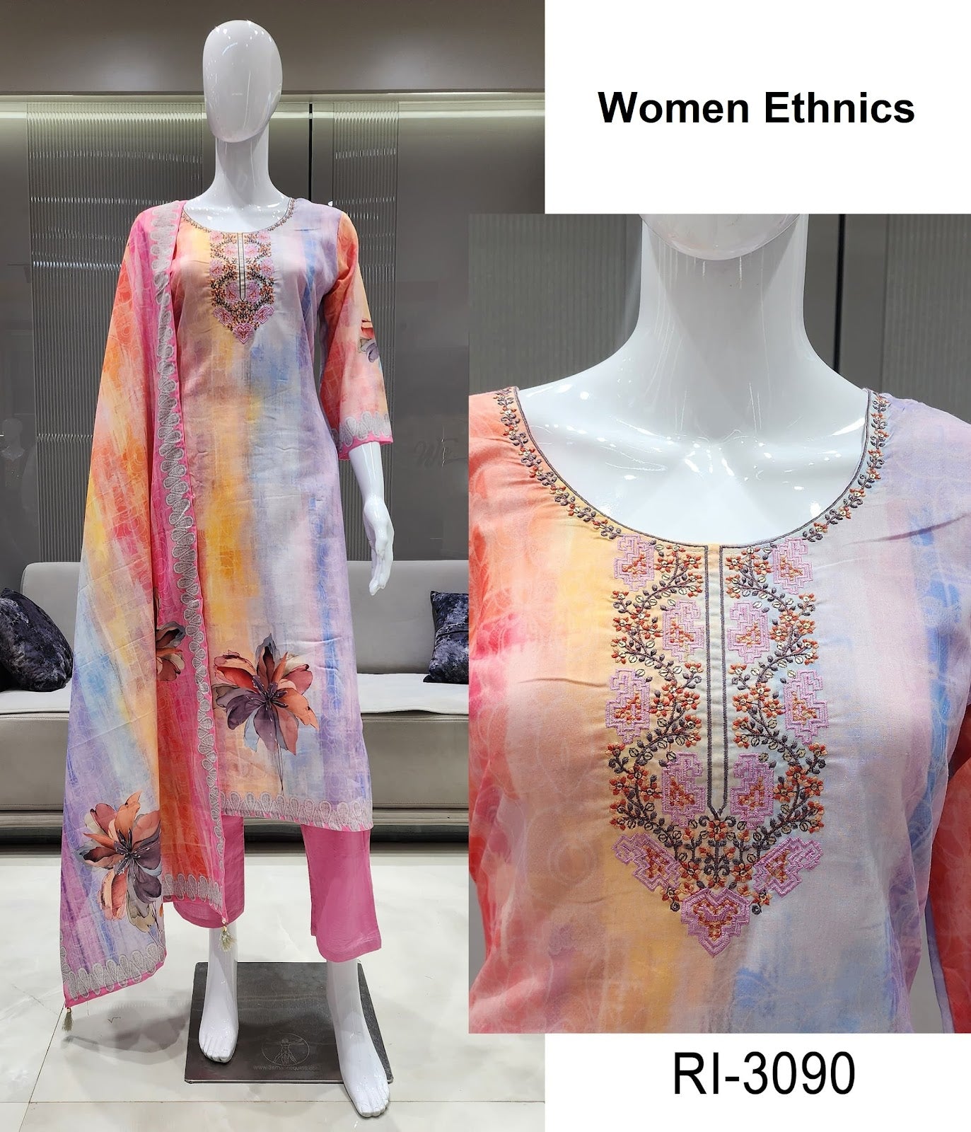 Ri 30 Women Ethnics Readymade Pant Style Suits Manufacturer Ahmedabad