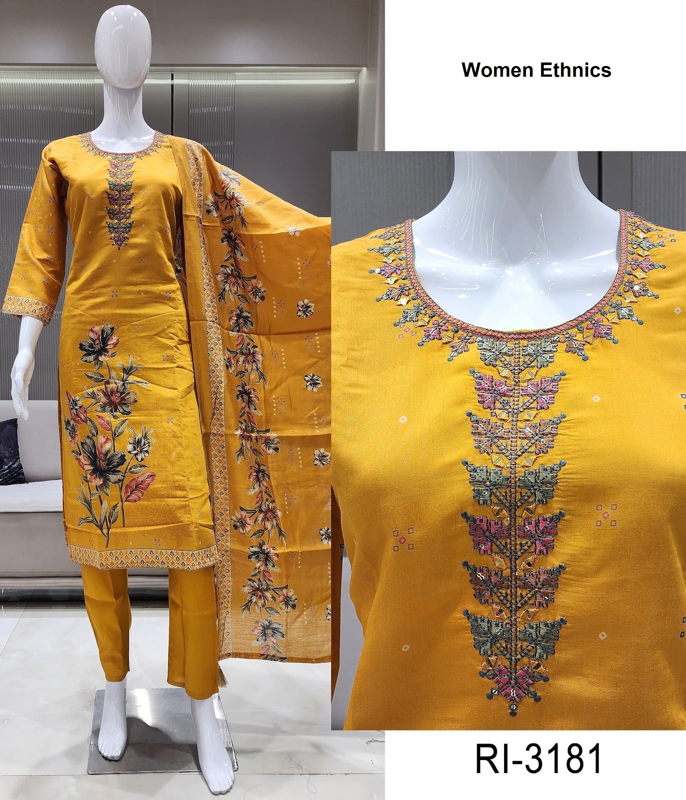 Ri 3179-3182 Women Ethnics Roman Readymade Pant Style Suits Supplier Ahmedabad