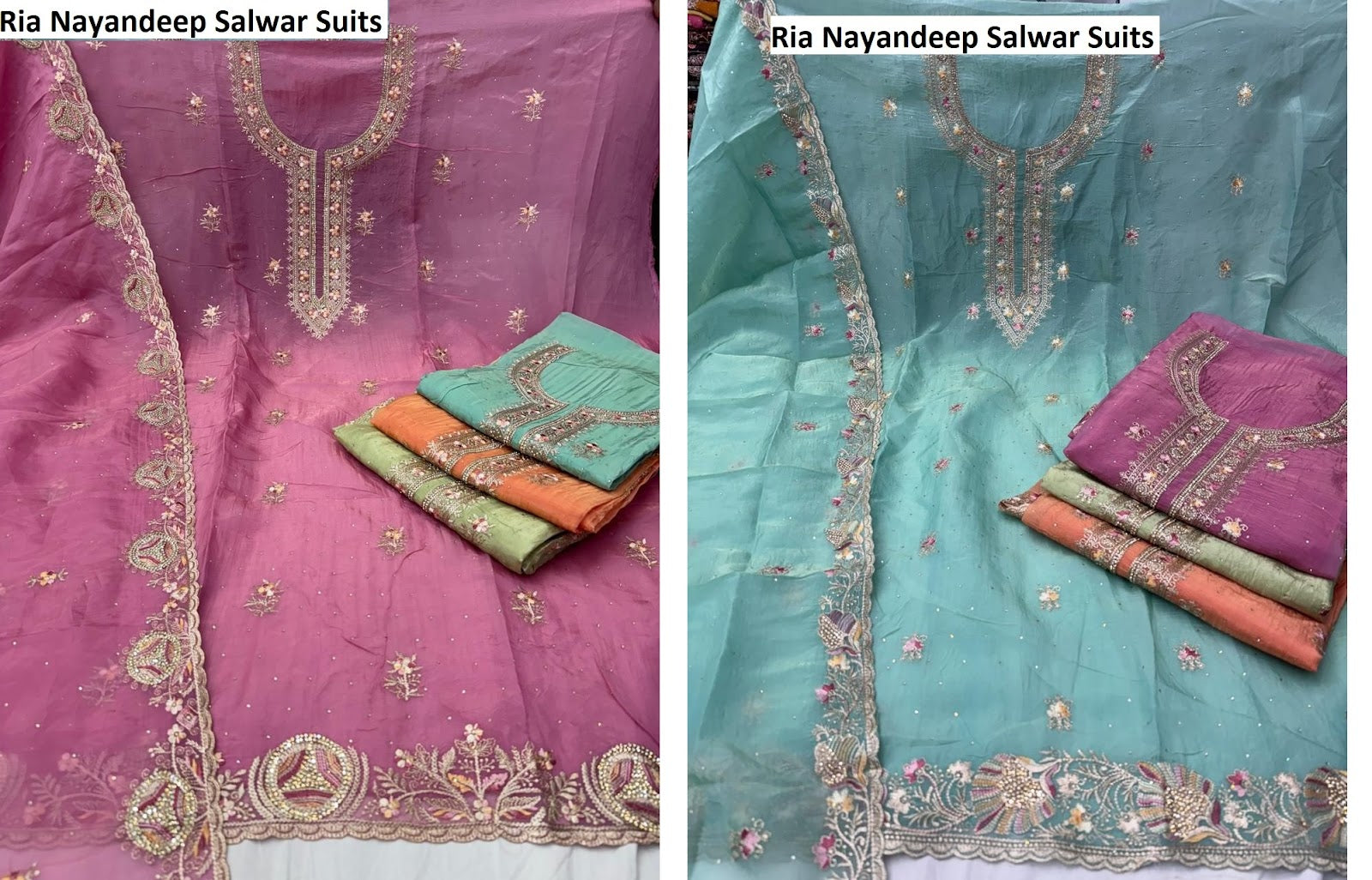 Ria Nayandeep Gold Crush Salwar Suits Exporter India