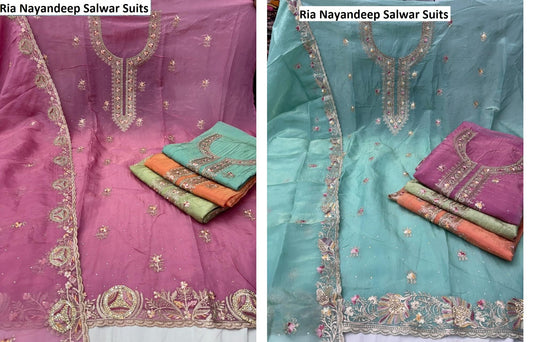 Ria Nayandeep Gold Crush Salwar Suits Exporter India