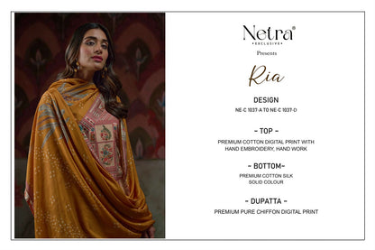 Ria Netra Cotton Pant Style Suits Exporter India