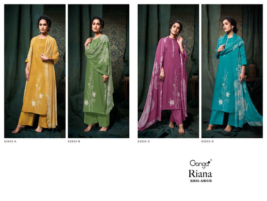 Riana 2633 Ganga Cotton Plazzo Style Suits Wholesaler Gujarat