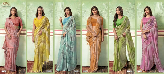 Rianshi Vallabhi Prints Georgette Sarees Wholesaler Ahmedabad