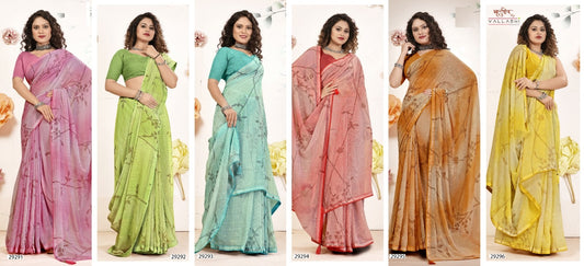 Rianshi Vol 2 Vallabhi Prints Georgette Sarees Exporter Gujarat