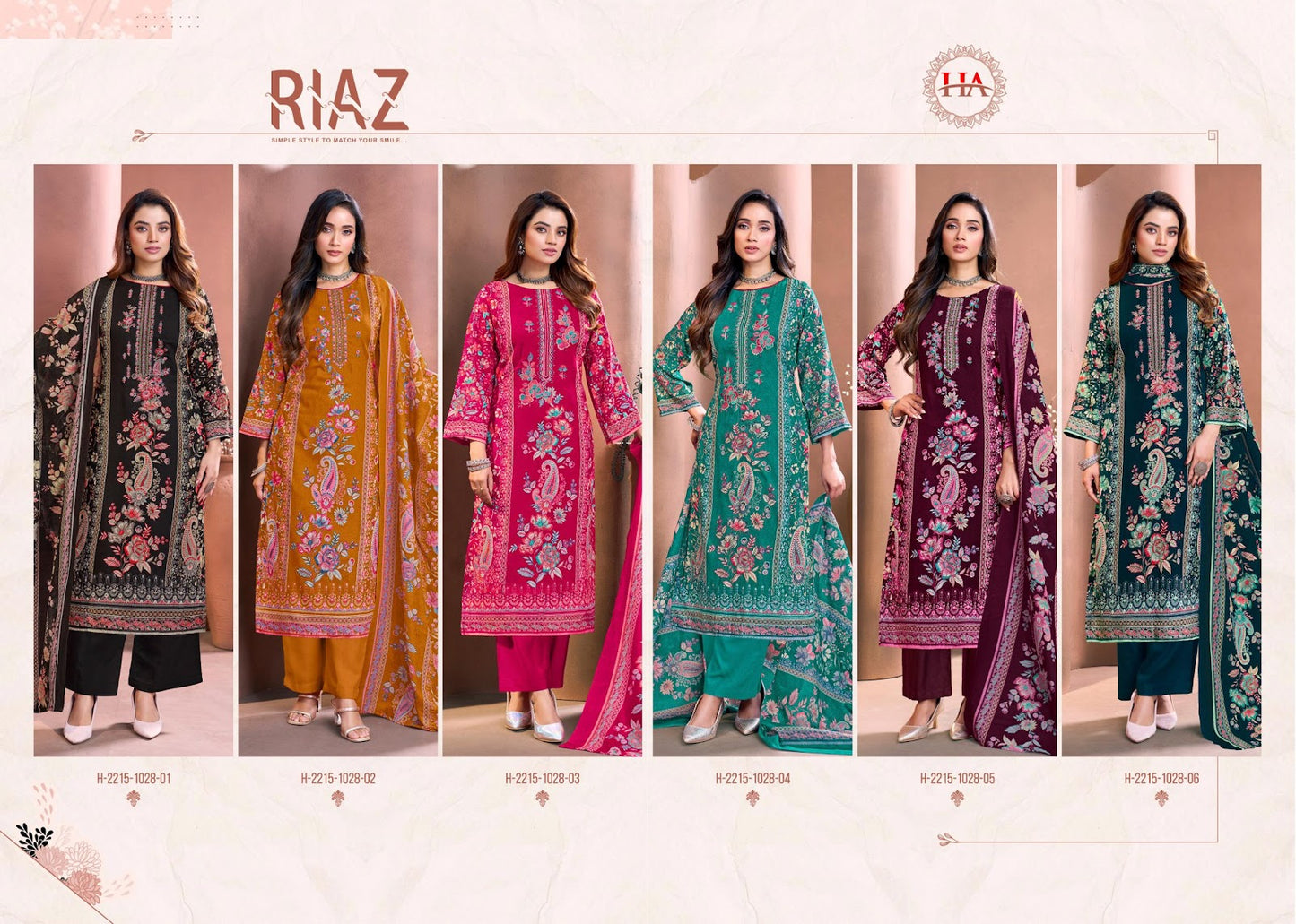 Riaz Harshit Fashion Viscose Reyon Karachi Salwar Suits Wholesaler India