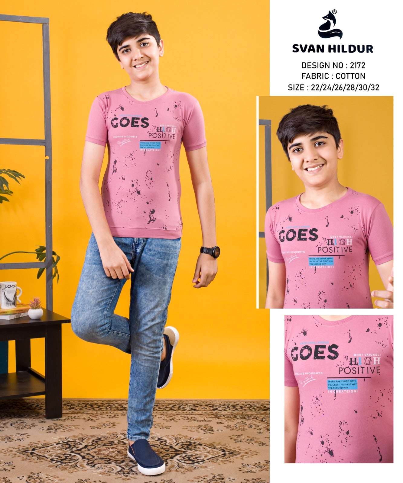 Rib Design 2172 Svan Hildur Cotton Boys Tshirt Supplier Gujarat