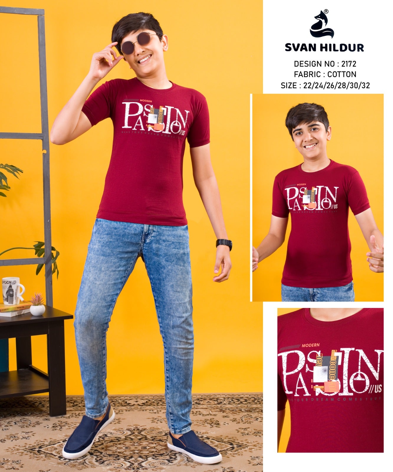 Rib Design 2172 Svan Hildur Cotton Boys Tshirt Supplier Gujarat