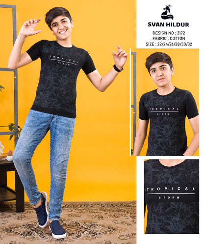 Rib Design 2172 Svan Hildur Cotton Boys Tshirt Supplier Gujarat