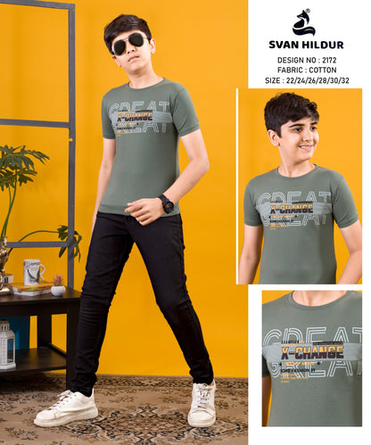Rib Design 2172 Svan Hildur Cotton Boys Tshirt Supplier Gujarat