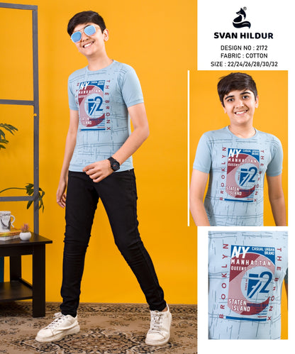 Rib Design 2172 Svan Hildur Cotton Boys Tshirt Supplier Gujarat