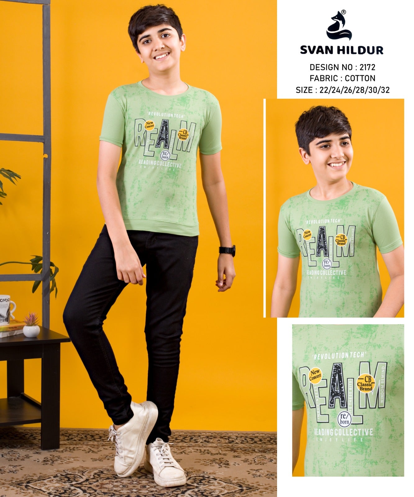 Rib Design 2172 Svan Hildur Cotton Boys Tshirt Supplier Gujarat