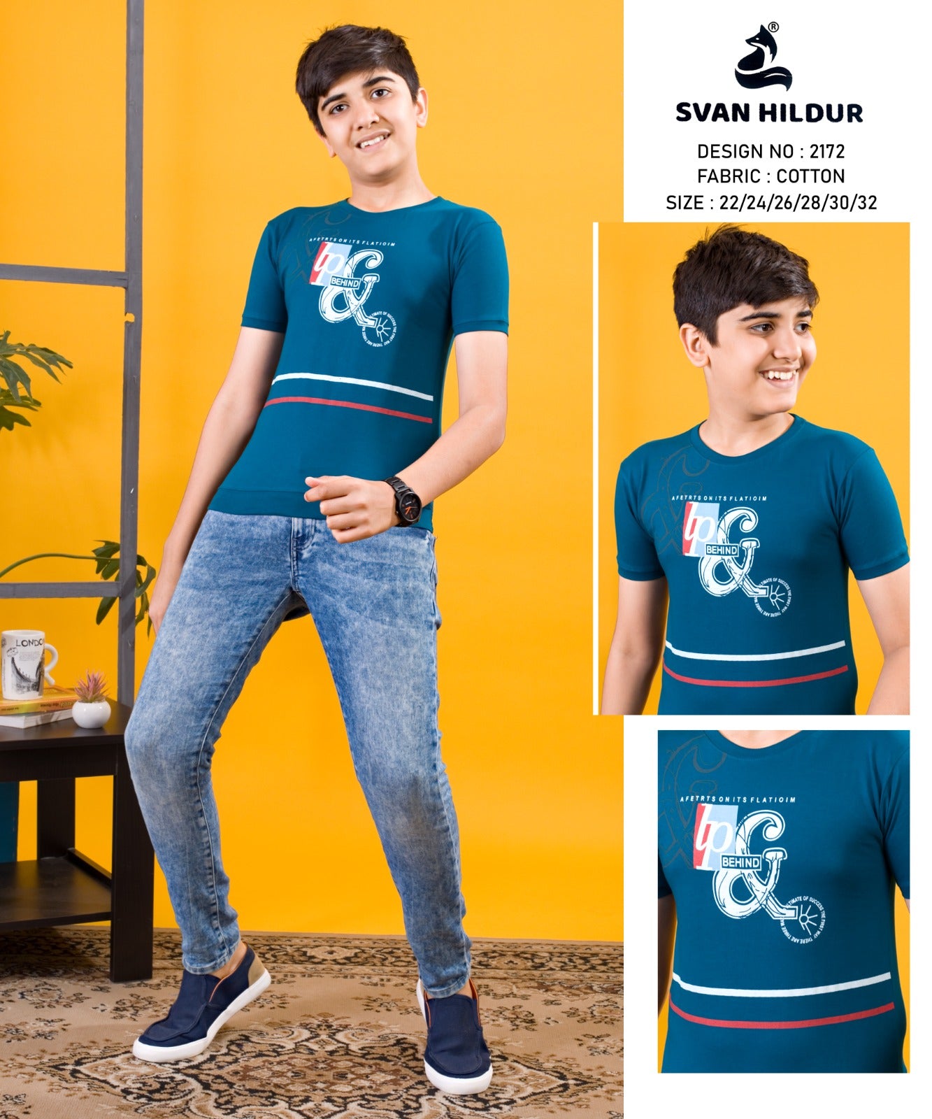 Rib Design 2172 Svan Hildur Cotton Boys Tshirt Supplier Gujarat