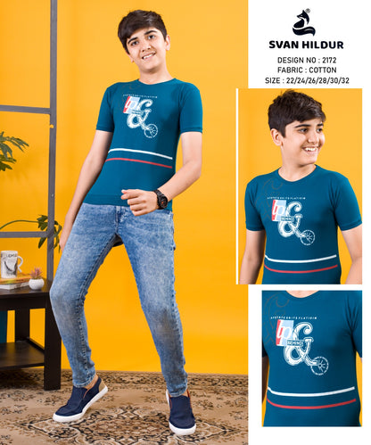 Rib Design 2172 Svan Hildur Cotton Boys Tshirt Supplier Gujarat