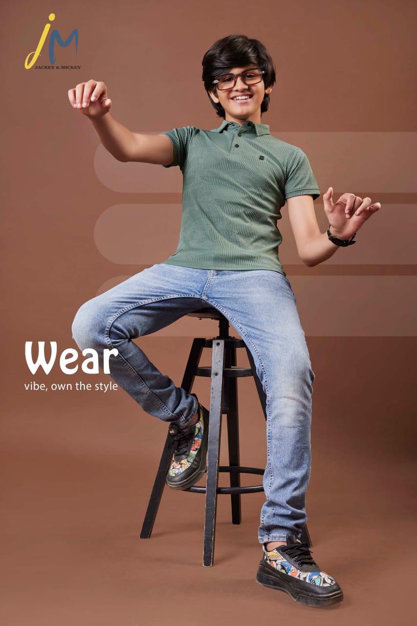 Rib Jm 165 Jackey N Mickey Lycra Boys Tshirt Manufacturer India
