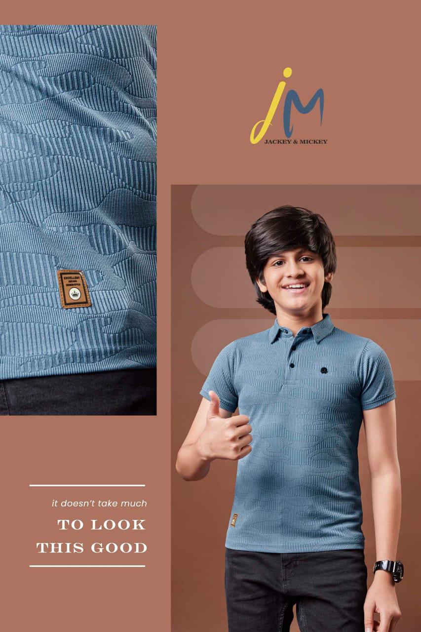 Rib Jm 165 Jackey N Mickey Lycra Boys Tshirt Manufacturer India