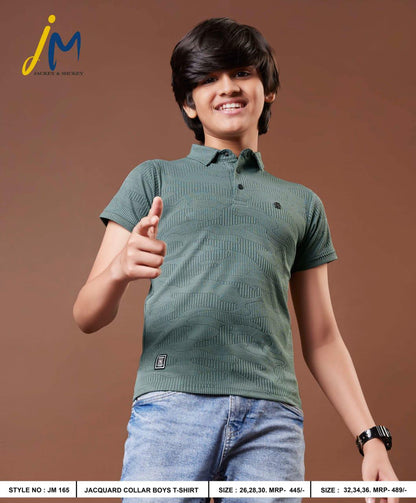 Rib Jm 165 Jackey N Mickey Lycra Boys Tshirt Manufacturer India