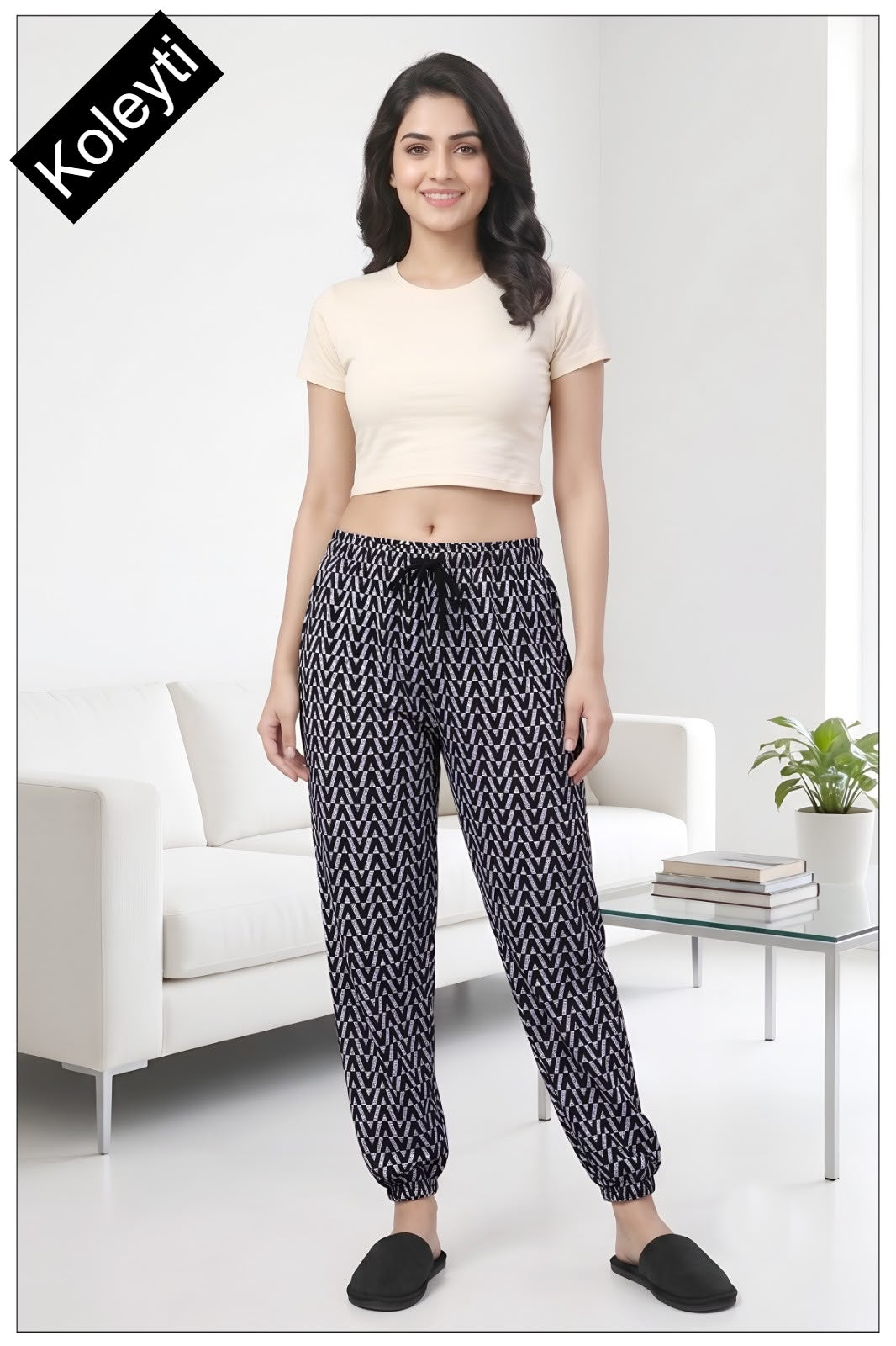 Rib Style 1707 Koleyti Women Night Lower Exporter India