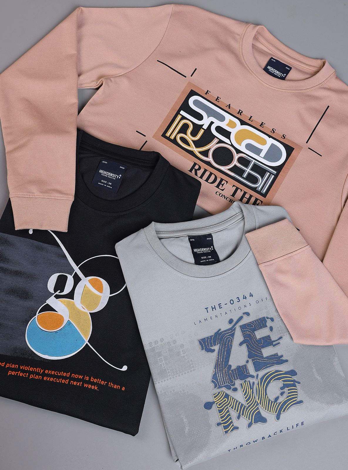 Rib Vol 2465-2470 High Density Cotton Looper Mens Tshirts Manufacturer India