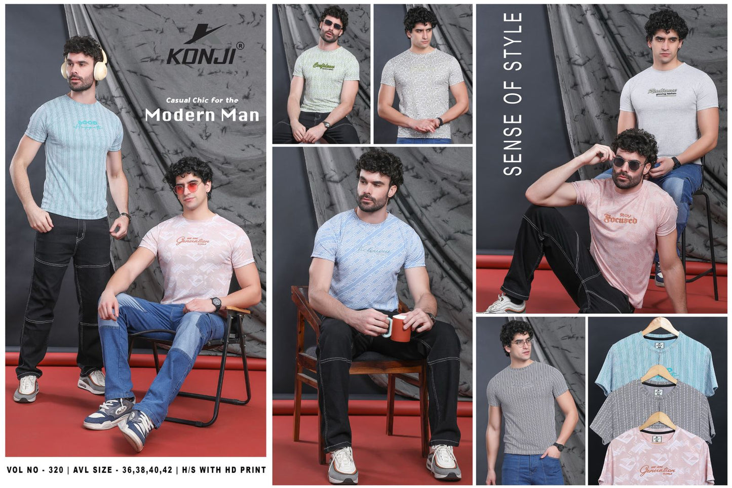 Rib Vol 320 Konji Imported Mens Tshirts Wholesaler India
