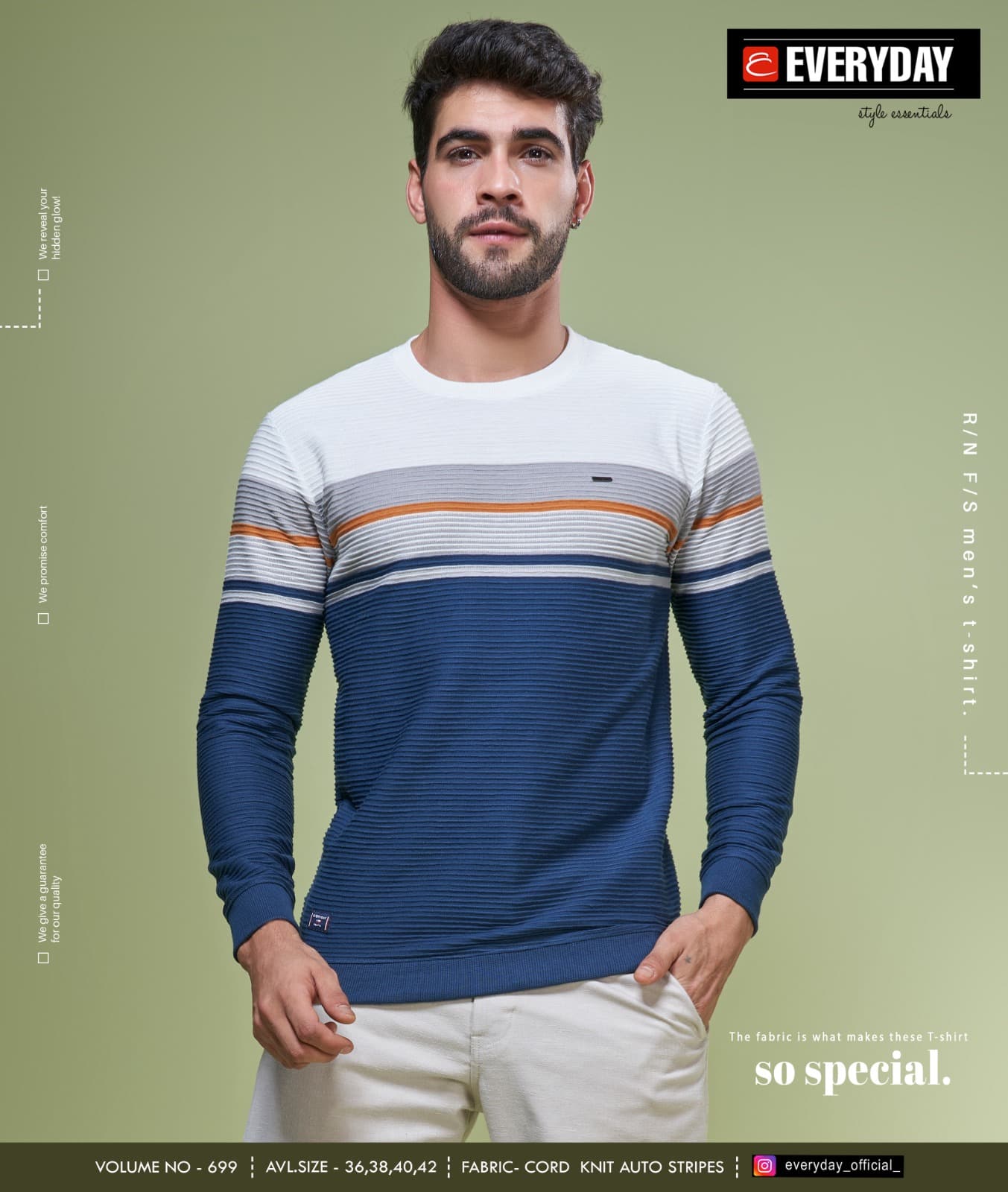 Rib Vol 699 Everyday Knit Mens Tshirts Wholesale Price