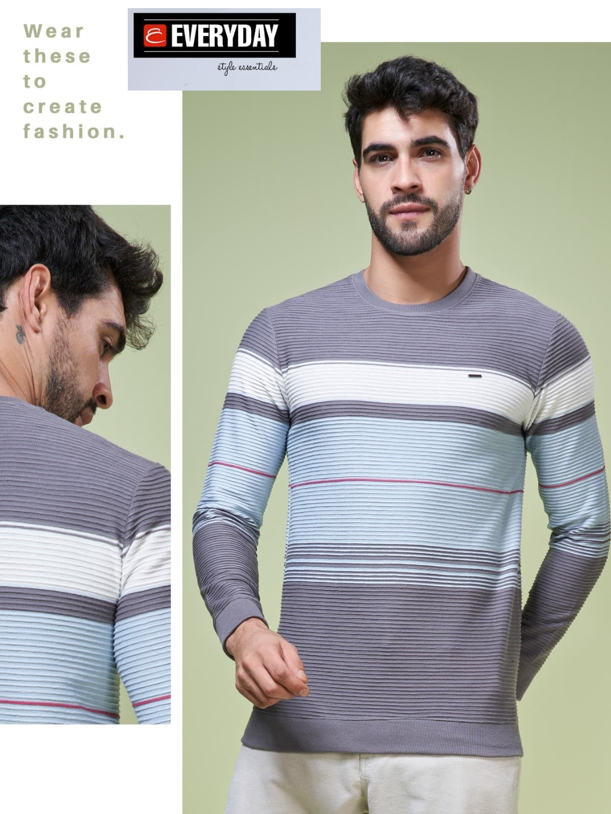 Rib Vol 699 Everyday Knit Mens Tshirts Wholesale Price