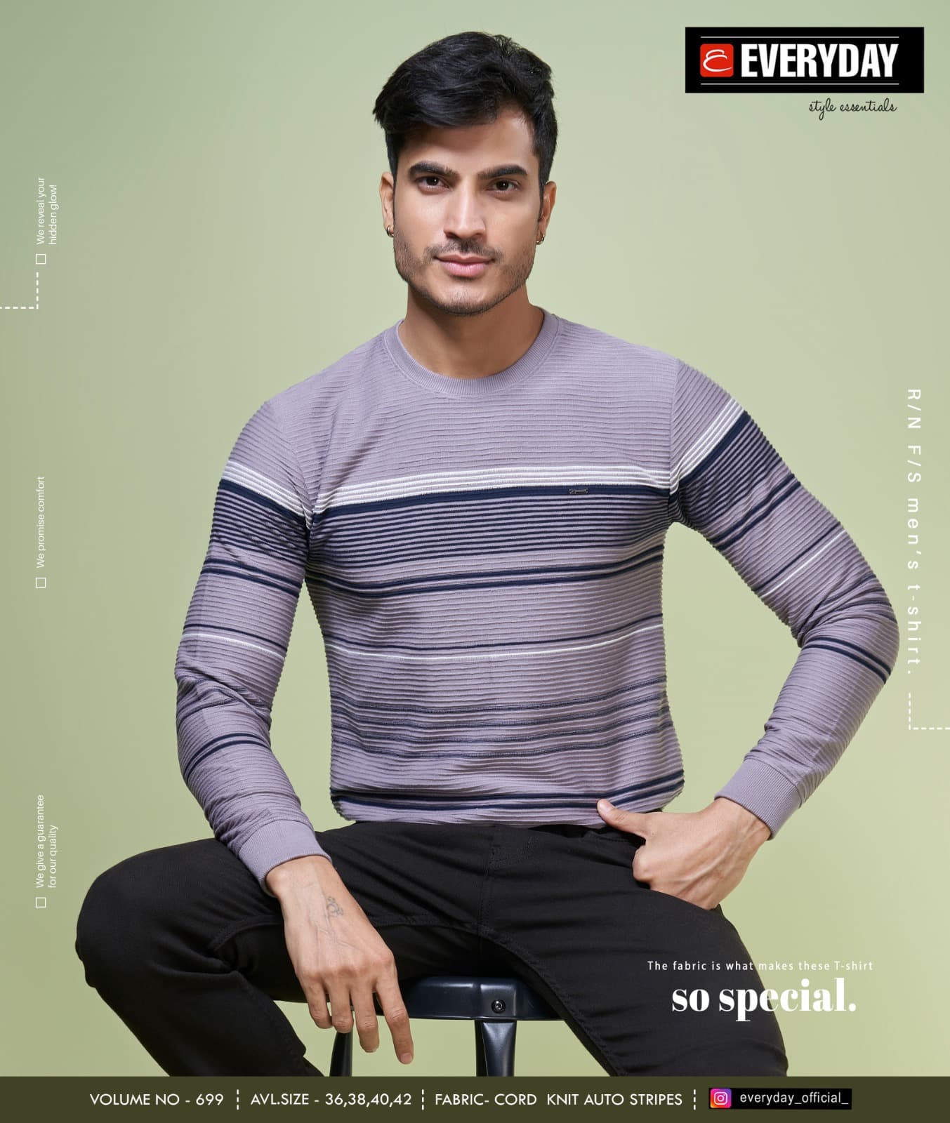Rib Vol 699 Everyday Knit Mens Tshirts Wholesale Price