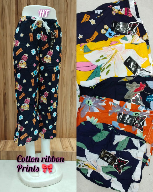 Ribbon Prints Hanso Branded Palazzo Exporter Gujarat