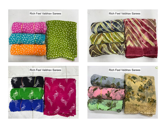 Rich Feel Vaibhav Weightless Sarees Exporter Ahmedabad