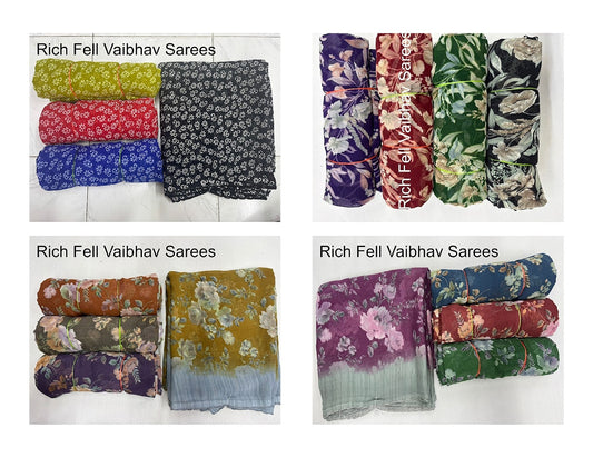 Rich Fell Vaibhav Sarees Supplier Ahmedabad