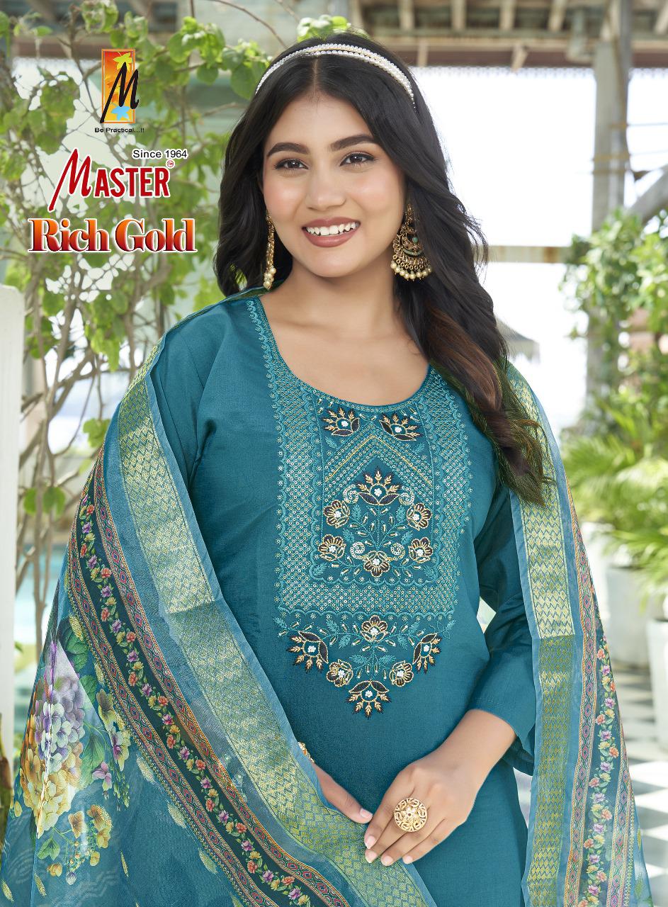 Rich Gold Master Roman Silk Readymade Pant Style Suits Supplier