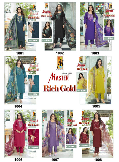 Rich Gold Master Roman Silk Readymade Pant Style Suits Supplier