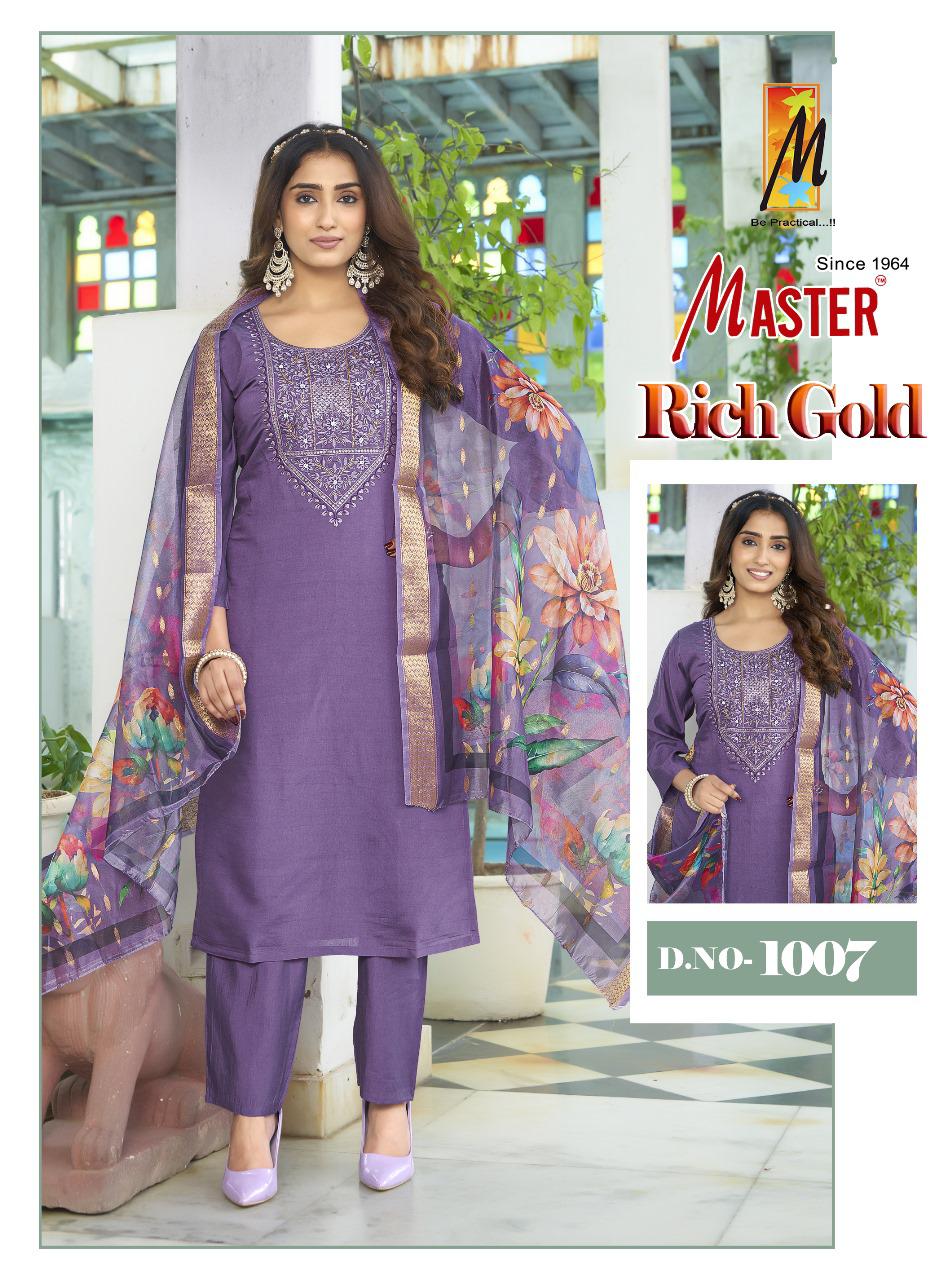 Rich Gold Master Roman Silk Readymade Pant Style Suits Supplier
