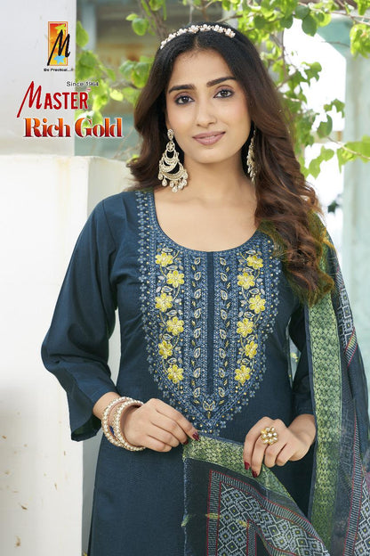 Rich Gold Master Roman Silk Readymade Pant Style Suits Supplier