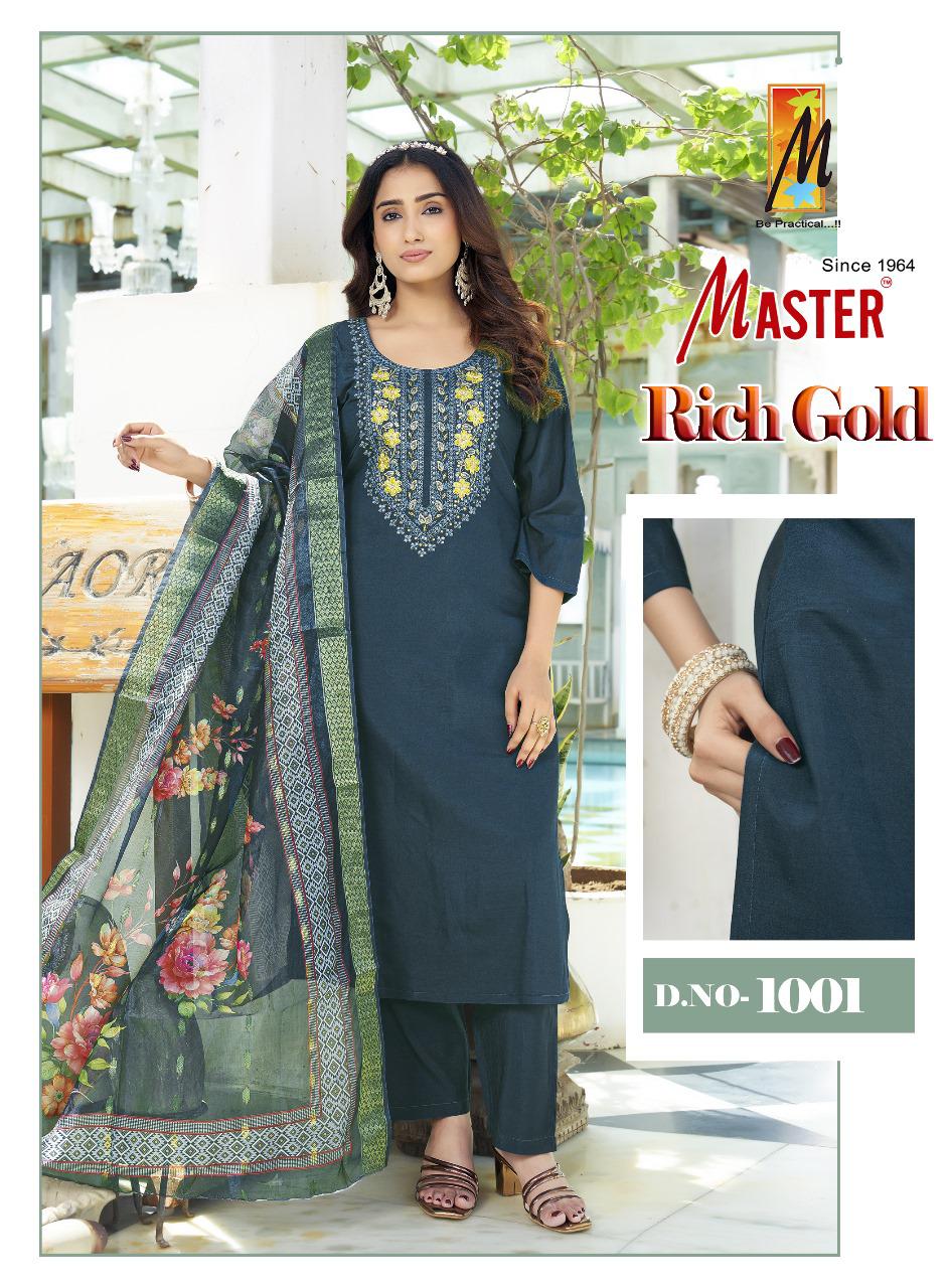Rich Gold Master Roman Silk Readymade Pant Style Suits Supplier