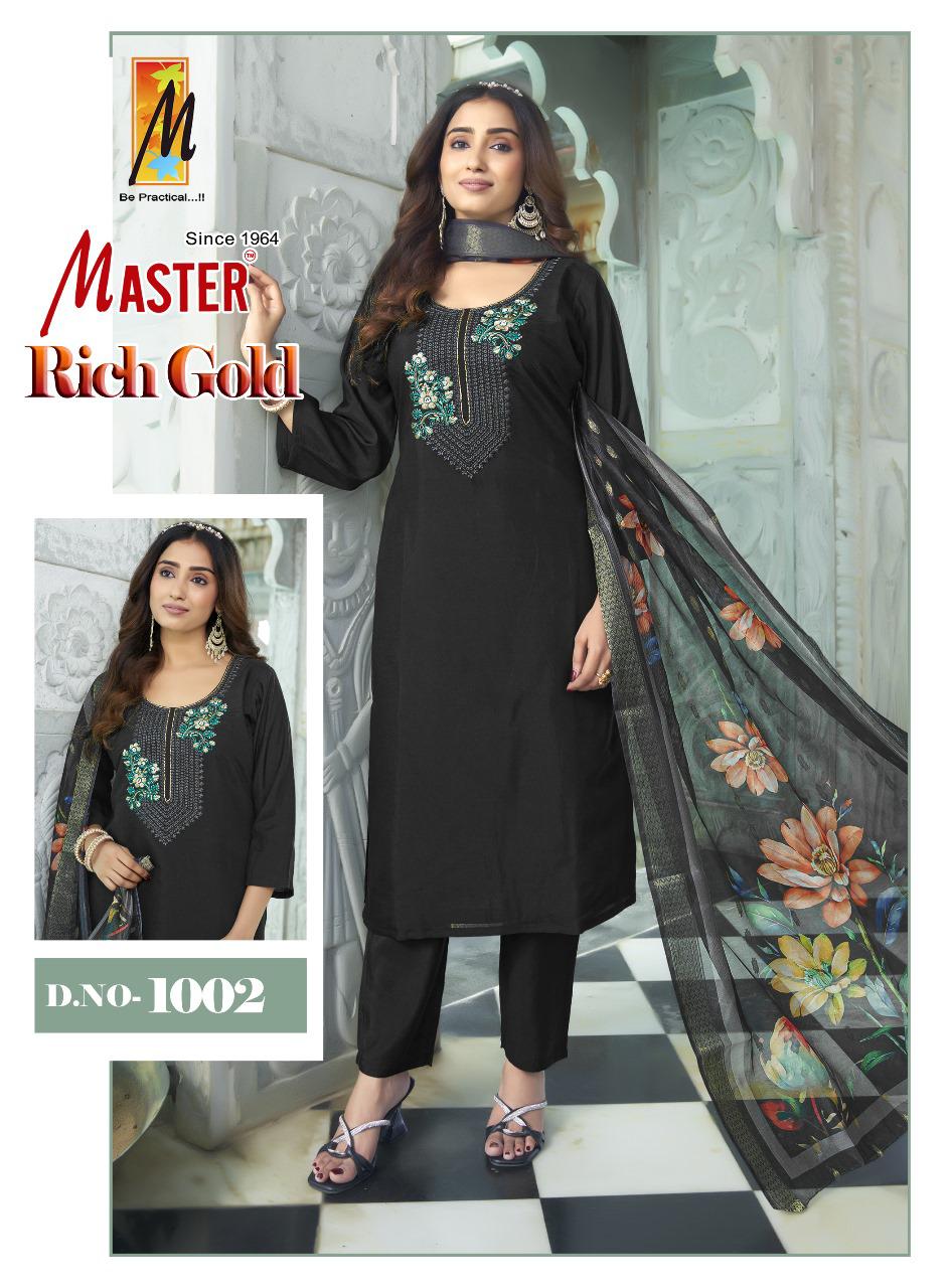 Rich Gold Master Roman Silk Readymade Pant Style Suits Supplier