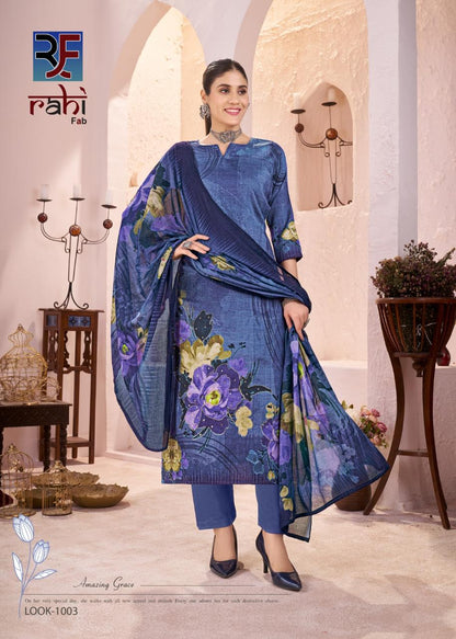 Rich Pearl Vol 1 Rahi Fab Jam Satin Karachi Readymade Suits Wholesaler