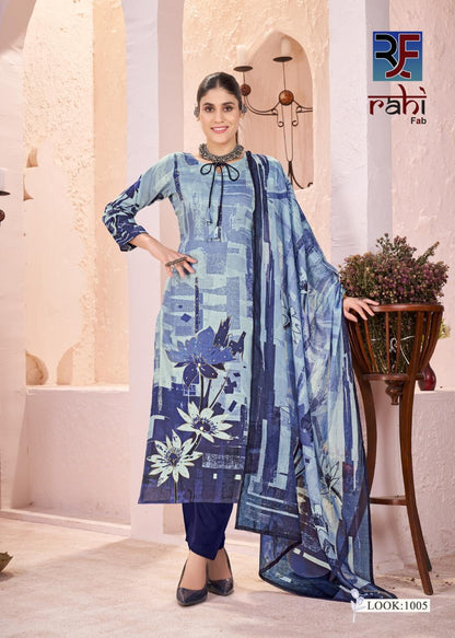 Rich Pearl Vol 1 Rahi Fab Jam Satin Karachi Readymade Suits Wholesaler